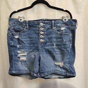 Denim Distressed Women's Shorts